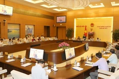 Chủ tịch Quốc hội Nguyễn Thị Kim Ngân chủ trì Phiên họp thứ 3 của Ủy ban Thường vụ Quốc hội khóa XIV. (Ảnh: Trọng Đức/TTXVN)