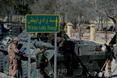 Các binh sỹ Nga tại một căn cứ ở thành phố cổ Palmyra của Syria ngày 5/5. (Nguồn: AFP/TTXVN)