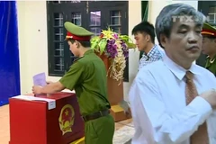 [Video] Trung đoàn cảnh sát bảo vệ mục tiêu thực hiện bầu cử