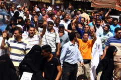 Biểu tình ủng hộ Tổng thống bị phế truất Mohamed Morsi. (Nguồn: THX/TTXVN)