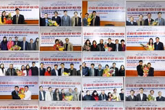 Hàng loạt nghiên cứu sinh đã bảo vệ thành công luận án tiến sỹ tại Học viện Khoa học Xã hội. (Ảnh: CTV/Vietnam+)