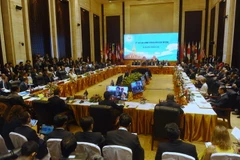 Toàn cảnh hội nghị Ngoại trưởng các nước tham gia Cấp cao Đông Á ở Vientiane ngày 26/7. (Nguồn: AFP/TTXVN)