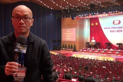 Phóng viên Vũ Hoàng Lân tường thuật lễ khai mạc Đại hội Đảng XII bên trong Hội trường.