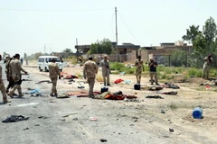 Binh sỹ Iraq làm nhiệm vụ trong một chiến dịch quân sự ở Fallujah ngày 29/6. (Nguồn: EPA/TTXVN)