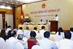 Quang cảnh buổi họp báo. (Ảnh: Văn Điệp/TTXVN)