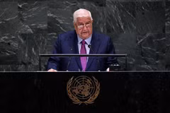 Ngoại trưởng Syria Walid Muallem phát biểu trước Đại hội đồng Liên hợp quốc ở New York (Mỹ). (Ảnh: AFP/TTXVN)