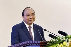 Thủ tướng Nguyễn Xuân Phúc phát biểu. (Ảnh: Thống Nhất/TTXVN)