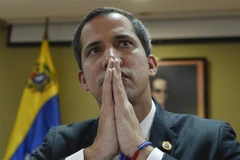 Thủ lĩnh đối lập Juan Guaido tại cuộc họp Quốc hội ở Caracas, Venezuela. (Ảnh: AFP/TTXVN)
