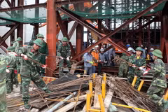 Cơ bản kết thúc công tác tìm kiếm cứu nạn vụ sập giàn giáo