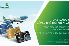 Vietcombank ra mắt chương trình khuyến mãi dành cho chủ thẻ American Express. (Ảnh: Vietnam+)