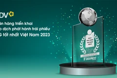 BIDV được vinh danh ngân hàng triển khai giao dịch phát hành trái phiếu ESG tốt nhất Việt Nam năm 2023. (Ảnh: Vietnam+)