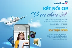 VietinBank “tung” ưu đãi thúc đẩy doanh nghiệp kết nối dịch vụ thanh toán QR. (Ảnh: Vietnam+)