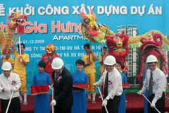 Lễ khởi công xây dựng chung cư Phú Hưng Gia . (Ảnh: Đỗ Ngọc Giang/TTXVN)