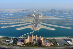 Khách sạn Atlantis nằm ở đầu mũi của quần đảo có thể nhìn thấy ở ngoài không gian. (Nguồn: businessinsider.com)