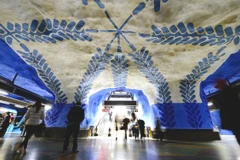 Nhà ga T-Centralen, Stockholm.