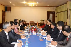 Quang cảnh buổi hội đàm. (Ảnh: Phạm Kiên/TTXVN) 