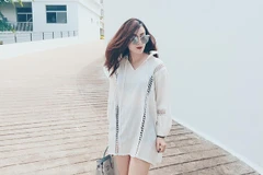 Một khu chung cư cũ nằm ngay mặt đường Nguyễn Trãi, quận Thanh Xuân. (Ảnh: Tuấn Anh/TTXVN) 