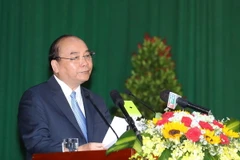 Thủ tướng Nguyễn Xuân Phúc phát biểu. (Ảnh: Thống Nhất/TTXVN)