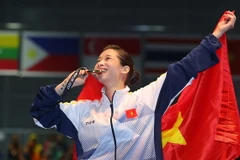 Vận động viên Wushu Dương Thúy Vi. (Ảnh: Quốc Khánh/TTXVN)