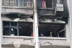 Hiện trường vụ cháy. (Nguồn: EPA-EFE)