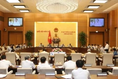 Phiên họp thứ 25 của Uỷ ban Thường vụ Quốc hội khóa XIV. (Ảnh: Dương Giang/TTXVN)