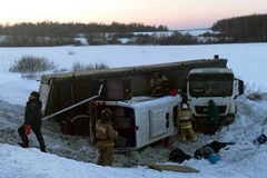 Hiện trường vụ tai nạn tại Bashkiria. (Nguồn: chelorg.com)