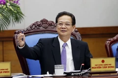 Thủ tướng Nguyễn Tấn Dũng phát biểu kết luận phiên họp. (Ảnh: Đức Tám/TTXVN)