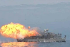 Triều Tiên bắn thử tên lửa chống hạm kiểu mới. (Nguồn: Yonhap/TTXVN)