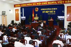 Quang cảnh phiên bế mạc kỳ họp Hội đồng nhân dân tỉnh Bạc Liêu khóa VIII. (Ảnh: Thanh Liêm/TTXVN)