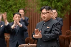 Nhà lãnh đạo Kim Jong-un dự Hội nghị Nhân dân tối cao Triều Tiên ngày 29/6. (Nguồn: Yonhap/TTXVN)