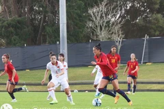 Đội tuyển Nữ Việt Nam nhận thảm bại 0-9 trước Đội tuyển Nữ Tây Ban Nha. (Ảnh: VFF)