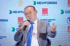 Huấn luyện viên Park Hang-seo bức xúc với hành vi lừa đảo của các đối tượng mạo danh Học viện mang tên ông. (Ảnh: Việt Anh/Vietnam+)