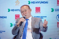 Huấn luyện viên Park Hang-seo bức xúc với hành vi lừa đảo của các đối tượng mạo danh Học viện mang tên ông. (Ảnh: Việt Anh/Vietnam+)