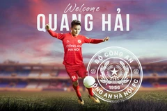 Câu lạc bộ Công an Hà Nội đã chính thức ký hợp đồng với tiền vệ Nguyễn Quang Hải. (Ảnh: Công an Hà Nội FC)