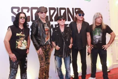 Ban nhạc lừng danh Scorpions đã có mặt tại Hà Nội. (Ảnh: Minh Sơn/Vietnam+)