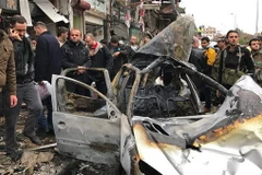 Hiện trường một vụ đánh bom ở Syria. (Nguồn: AFP)