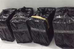 Tang vật lực lượng chức năng thu giữ tại hiện trường. (Ảnh: TTXVN phát)