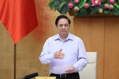 Thủ tướng Phạm Minh Chính phát biểu kết luận phiên họp. (Ảnh: Dương Giang/TTXVN)