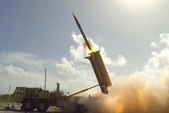 Hệ thống phòng thủ tên lửa tầm cao giai đoạn cuối (THAAD) của Mỹ. (Nguồn: foxtrotalpha)
