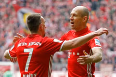 Arjen Robben và Franck Ribéry đã có những đóng góp không nhỏ cho Bayern. (Nguồn: Getty Images)