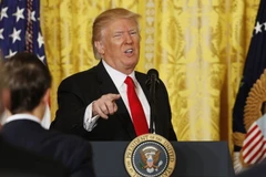 Tổng thống Mỹ Donald Trump tại cuộc họp báo. (Nguồn: Reuters)
