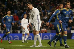Ronaldo mờ nhạt trong ngày Real Madrid thất bại. (Nguồn: Reuters)