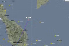 Hình ảnh cho thấy vị trí cuối cùng của chiếc MH370. (Nguồn: AP)