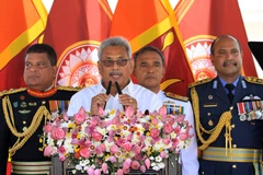 Tổng thống Sri Lanka Gotabaya Rajapaksa (thứ 2, trái). (Ảnh: THX/TTXVN)