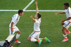 Ronaldo Morell (giữa) đưa U20 Mexico vào tứ kết. (Nguồn: Getty Images)