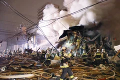 Hiện trường vụ nổ tại Sapporo. (Nguồn: Kyodo)