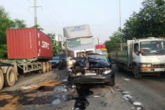 Hiện trường vụ tai nạn.