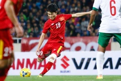 Tiền vệ Lương Xuân Trường, niềm hy vọng đội tuyển Việt Nam tại AFF Cup. (Ảnh: Minh Chiến/Vietnam+)