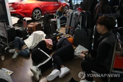 Nhiều chuyến bay ở Hàn Quốc bị hủy và hoãn vì sương mù. (Nguồn: Yonhap)