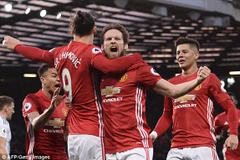 Blind mở tỷ số cho Manchester United. (Nguồn: AFP/Getty Images)